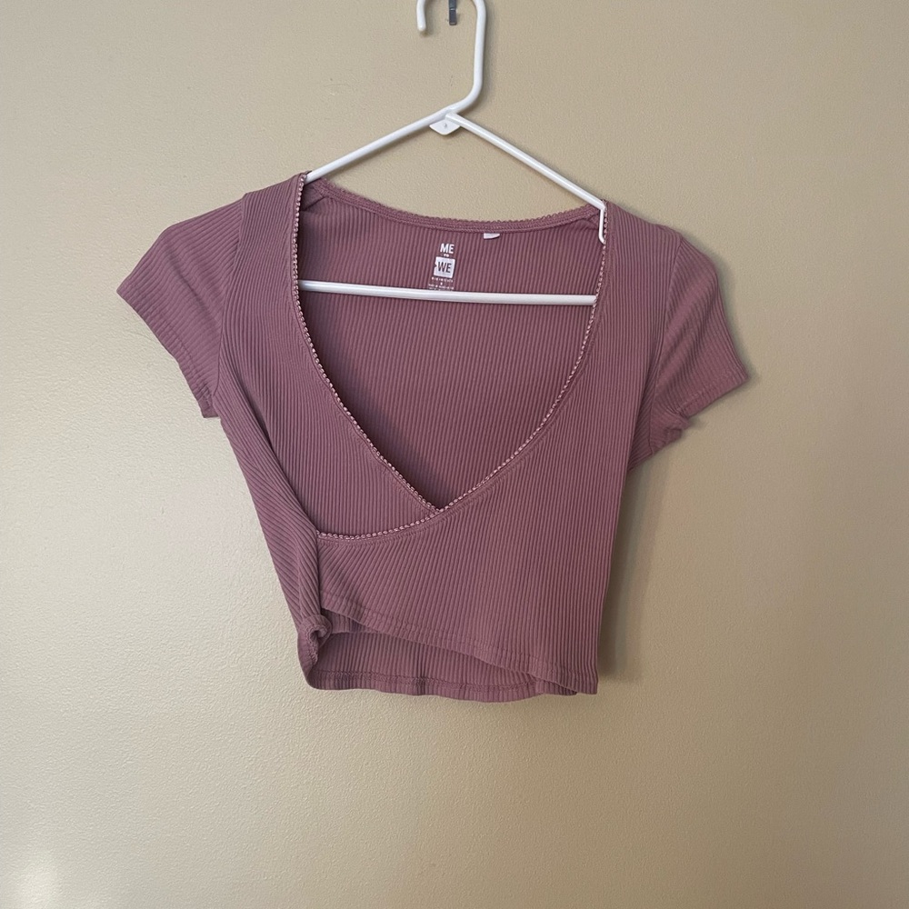 Pink Cute Crop Top